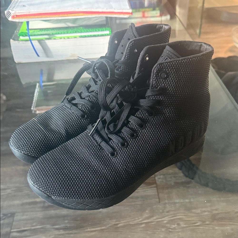 NOBULL Women's Black Textured High-Top Sneakers